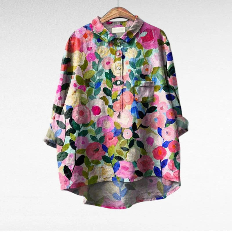 Artistic Bloom Floral Blouse