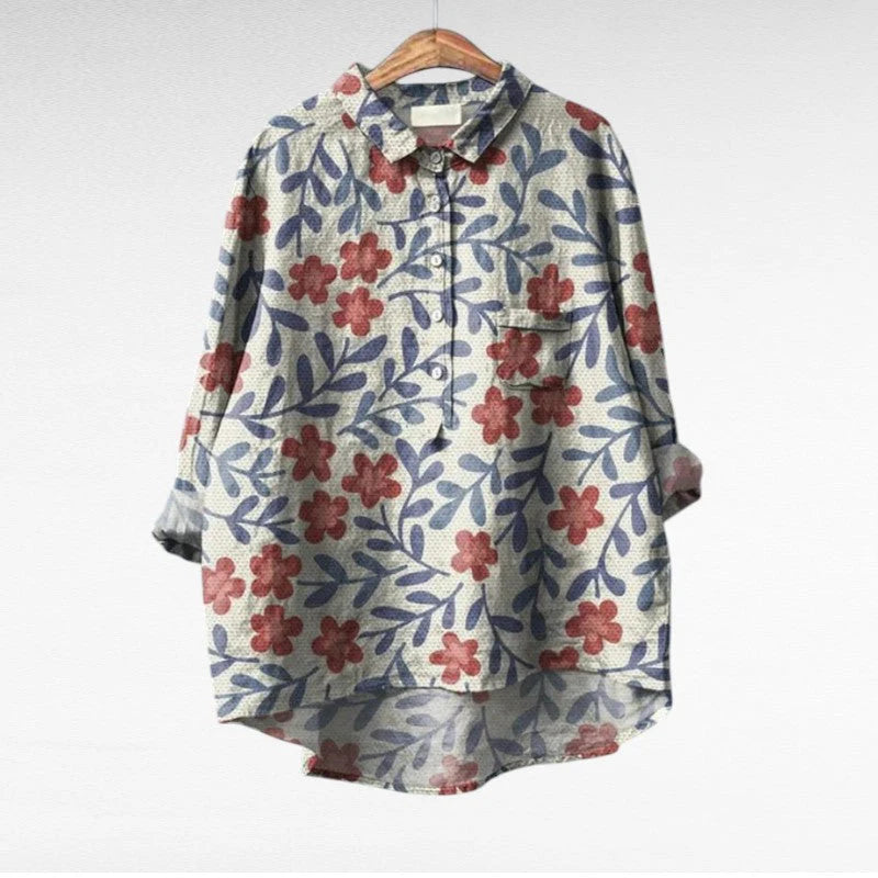 Artistic Bloom Floral Blouse