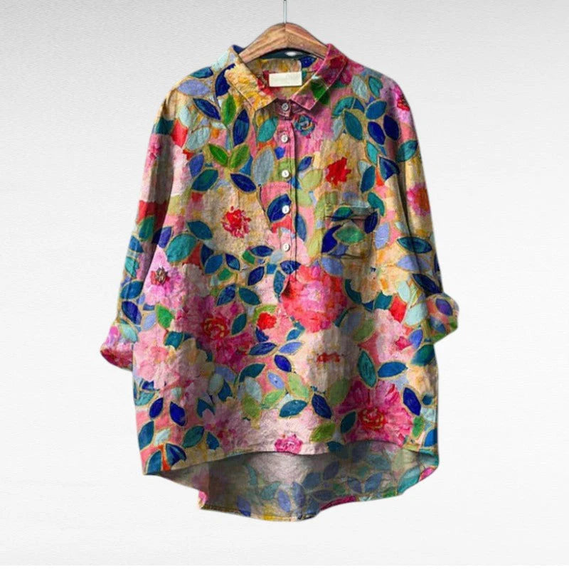 Artistic Bloom Floral Blouse