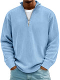 Jersey de cuello con cremallera y canalé