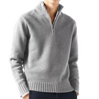 Maglione in lana a collo alto con zip