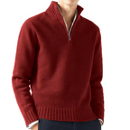 Maglione in lana a collo alto con zip