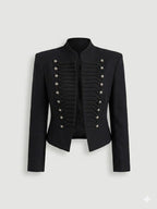 Chaqueta Negra Military Luxe