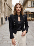 Chaqueta Negra Military Luxe