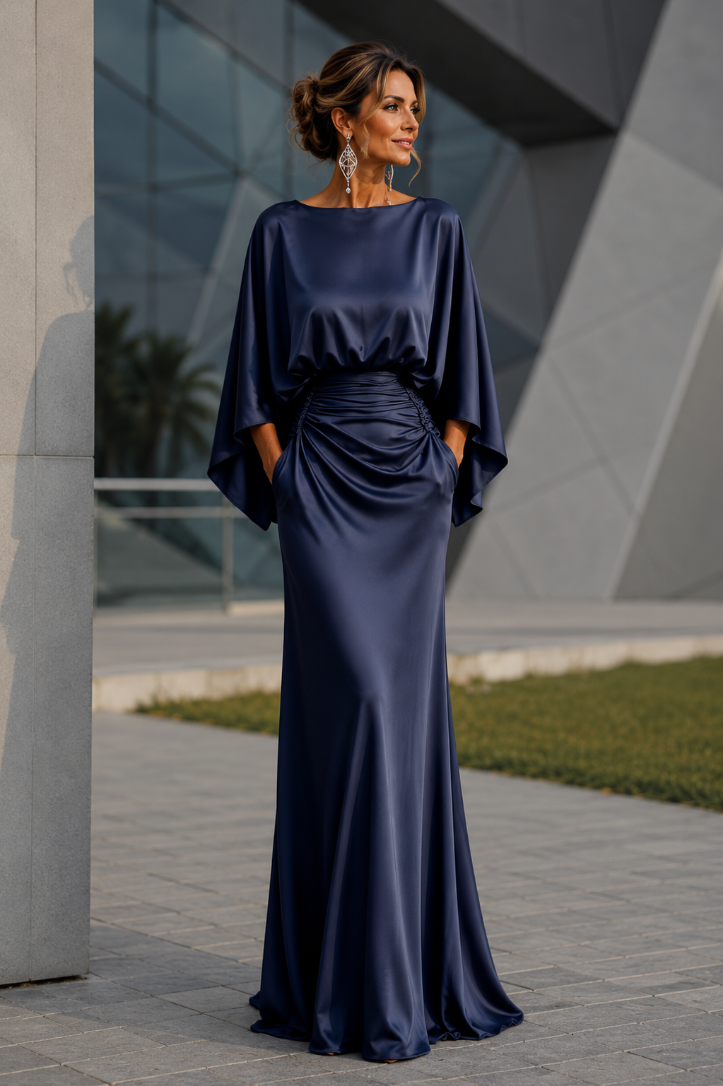 Vestido Éclat Largo Satinado de Invitada