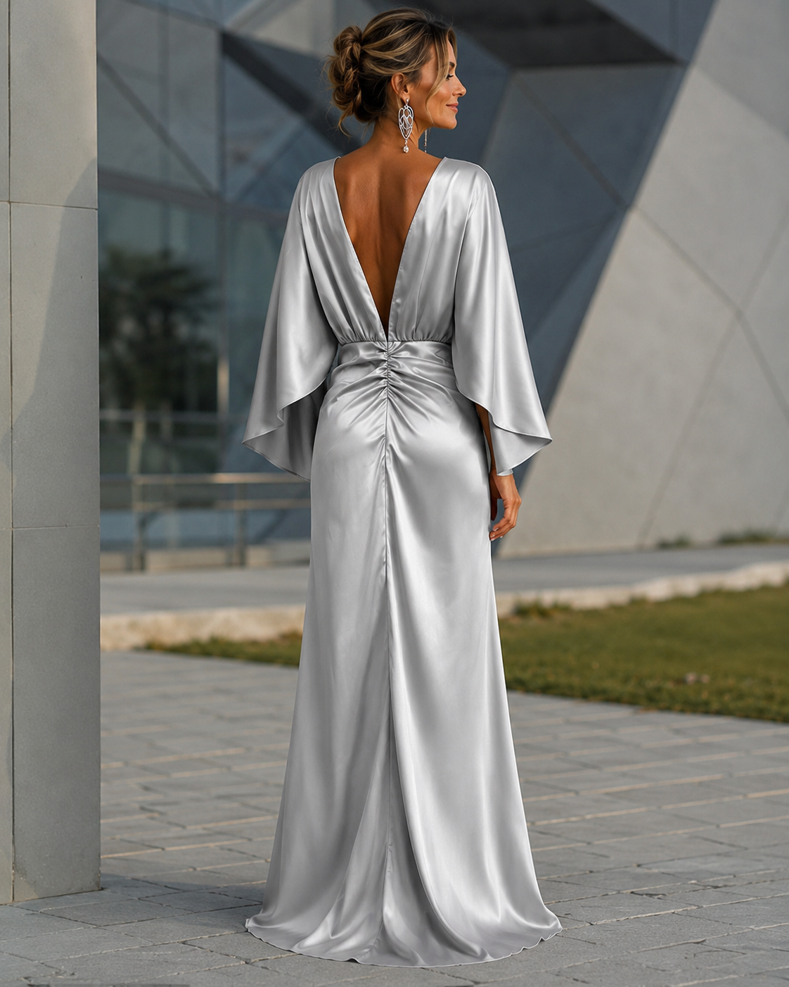 Vestido Éclat Largo Satinado de Invitada