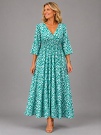 Vestido midi fluido estampado