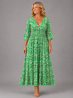 Vestido midi fluido estampado