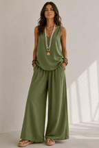 Conjunto Érika Top Fluido & Pantalón Wide Leg - LOVRA DESIGN
