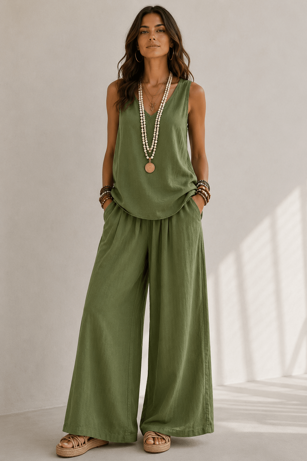 Conjunto Érika Top Fluido & Pantalón Wide Leg - LOVRA DESIGN