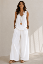 Conjunto Érika Top Fluido & Pantalón Wide Leg - LOVRA DESIGN