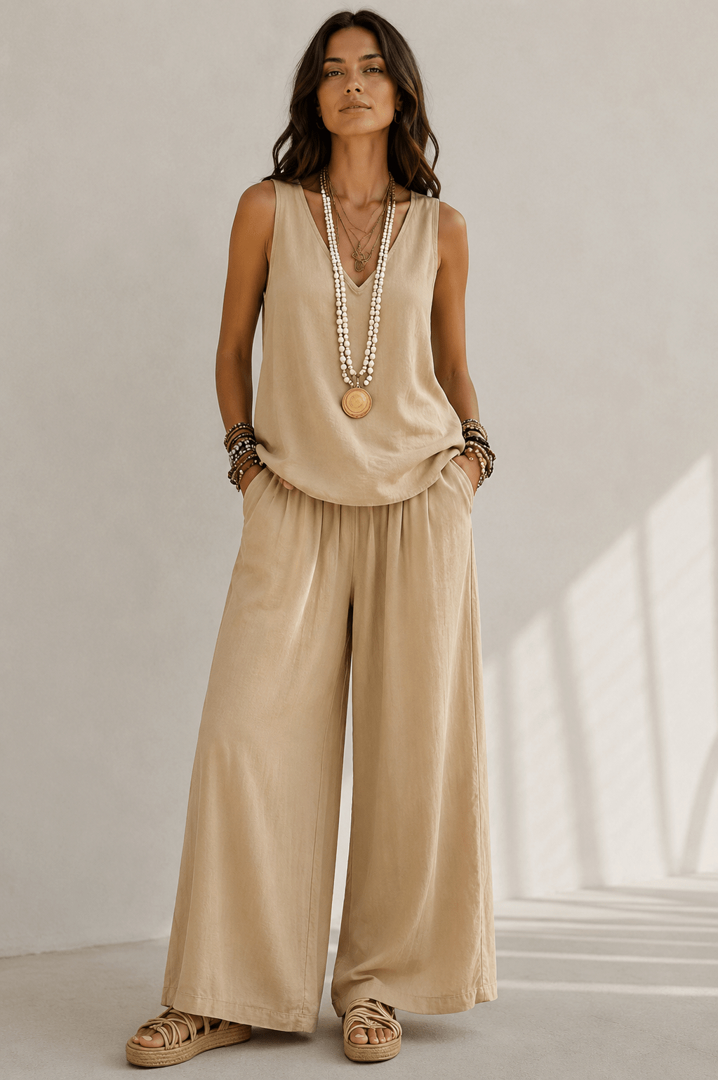 Conjunto Érika Top Fluido & Pantalón Wide Leg - LOVRA DESIGN