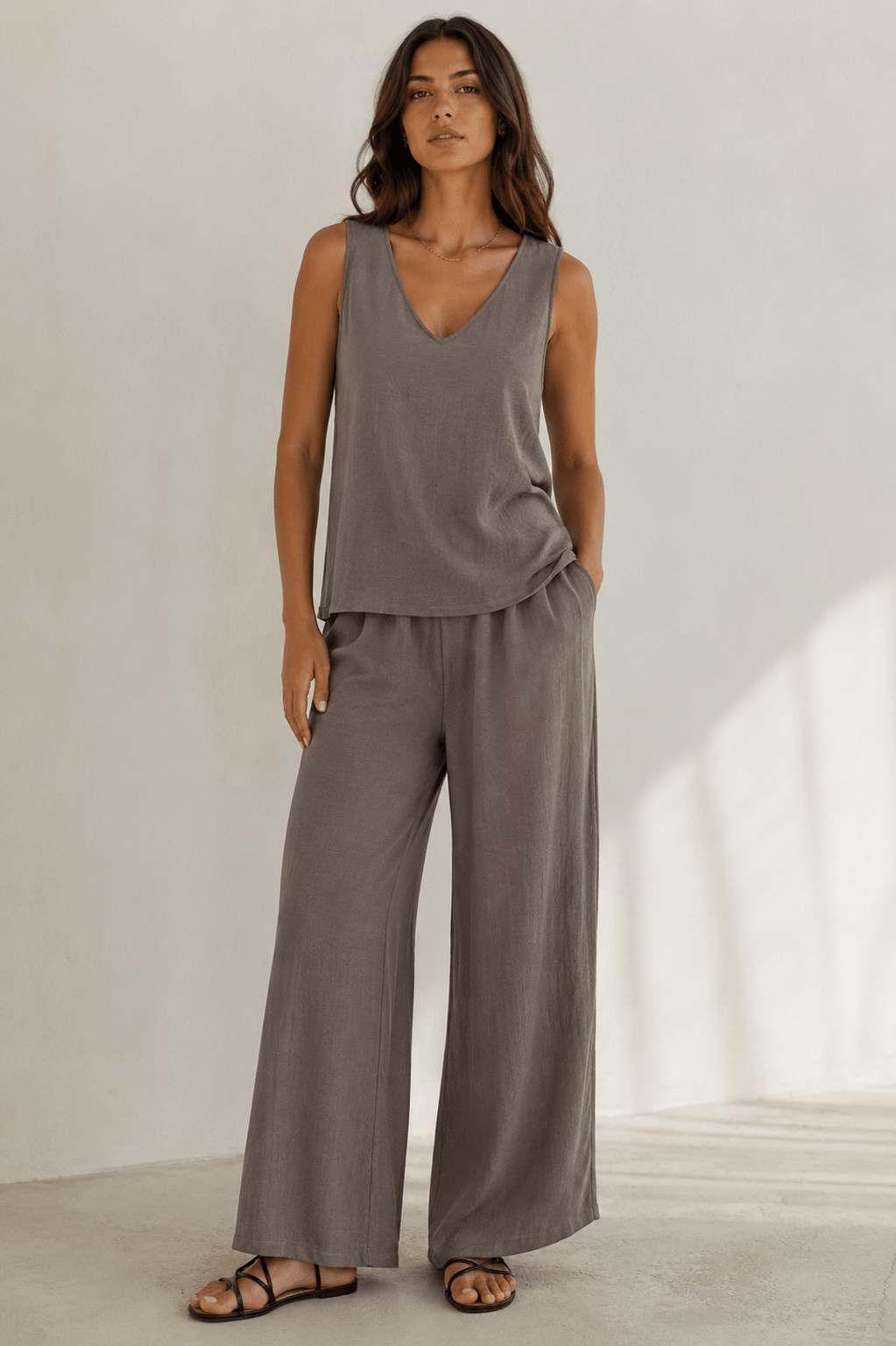 Conjunto Érika Top Fluido & Pantalón Wide Leg - LOVRA DESIGN