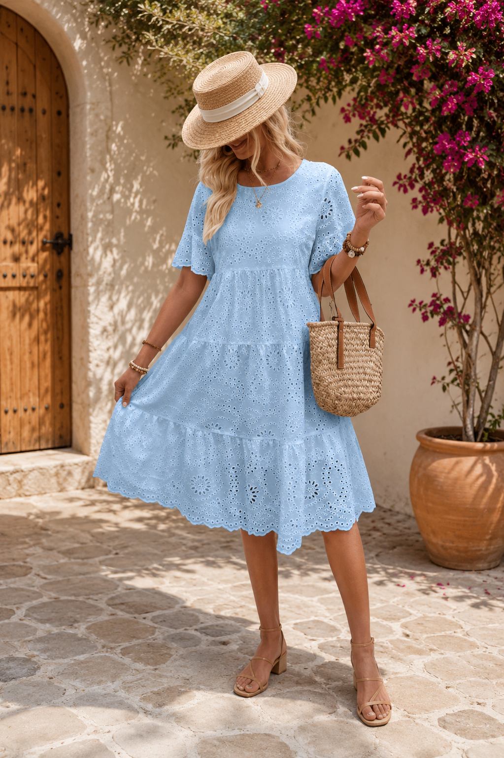 Vestido Amélie de Algodón Bordado