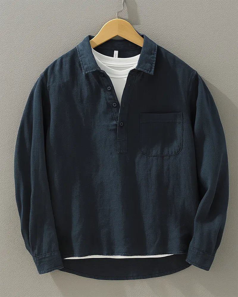 Camisa de cuello mao Tao - LOVRA DESIGN