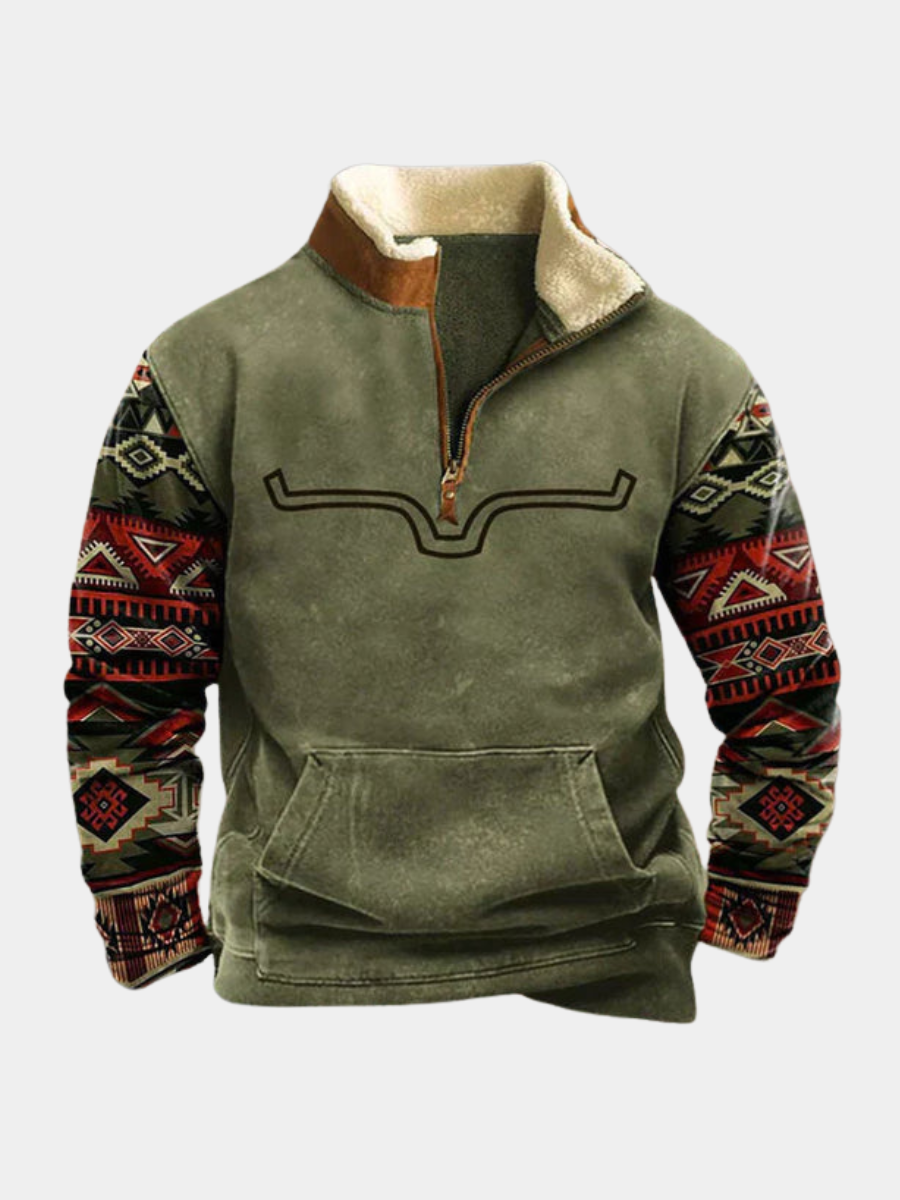 Jersey Forrado con Media Cremallera y Bolsillo