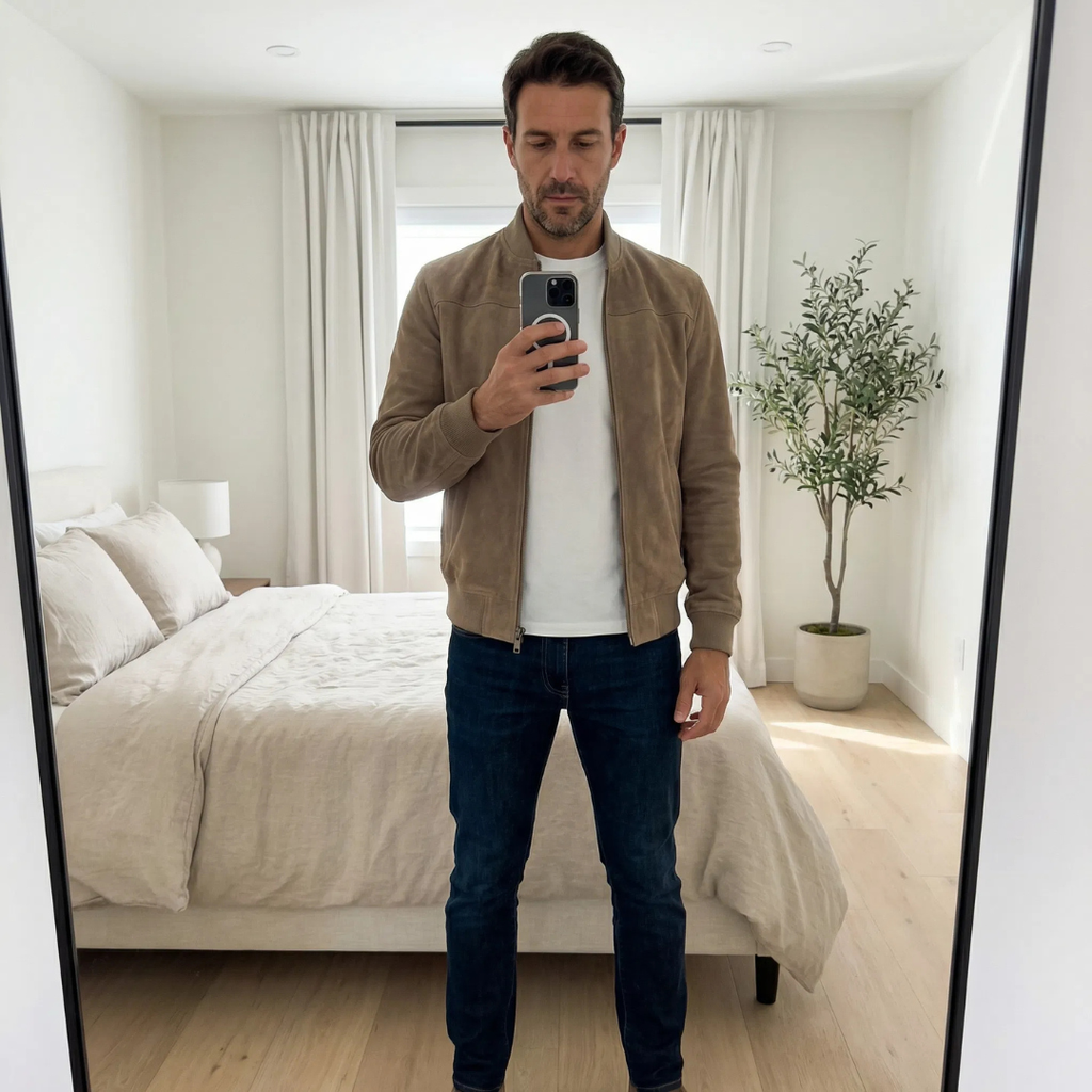RIVIERA Bomber Premium Structured Suede
