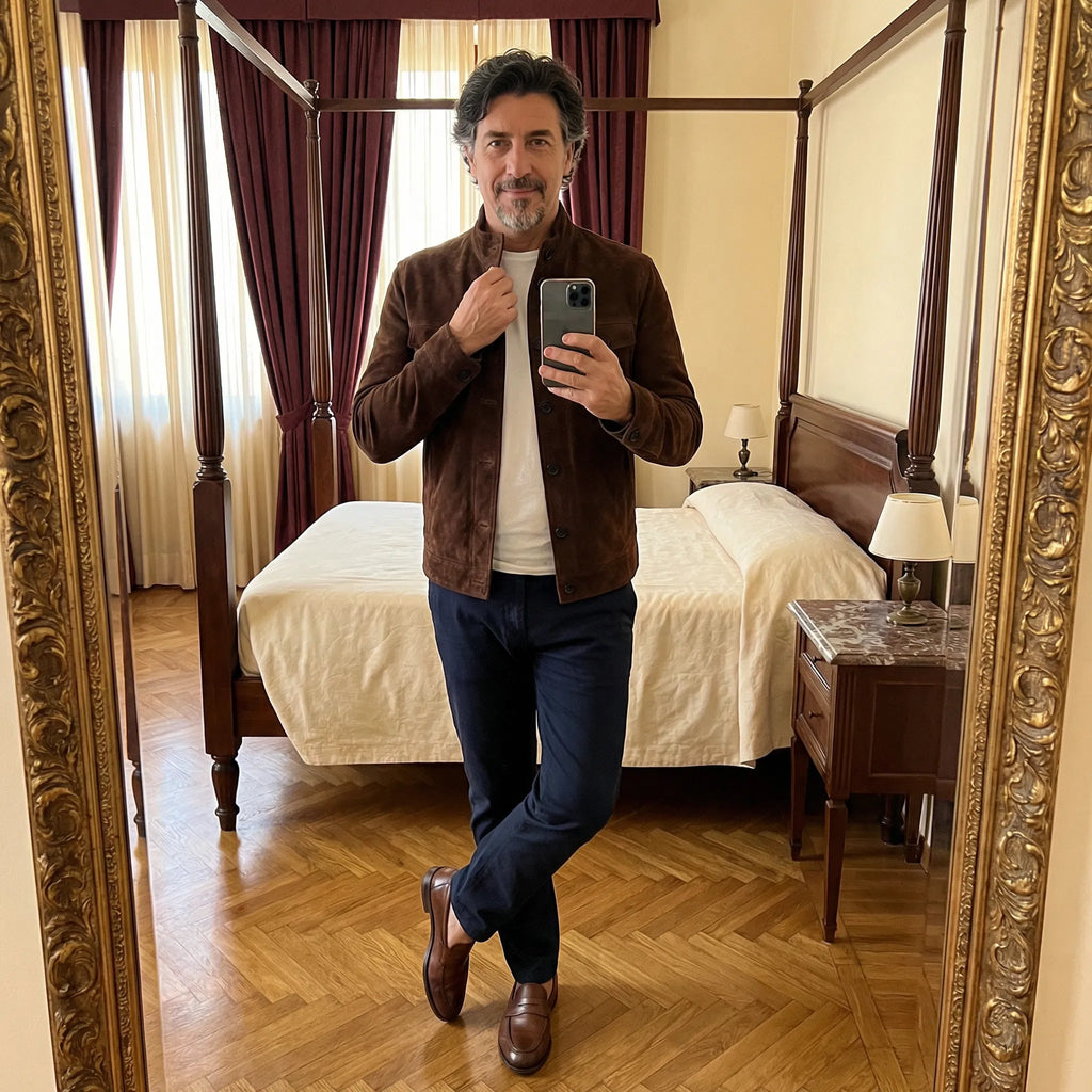 Chaqueta MILANO Ante Italiano Estructurado