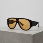 Bold Amber Retro Glasses