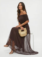 Vestido Maxi Tie-Dye de Un Hombro Elara