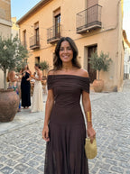 Vestido Maxi Tie-Dye de Un Hombro Elara