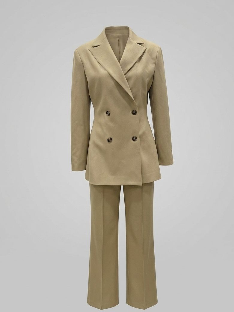 Traje SCULPT Beige Sastrería Estructurada