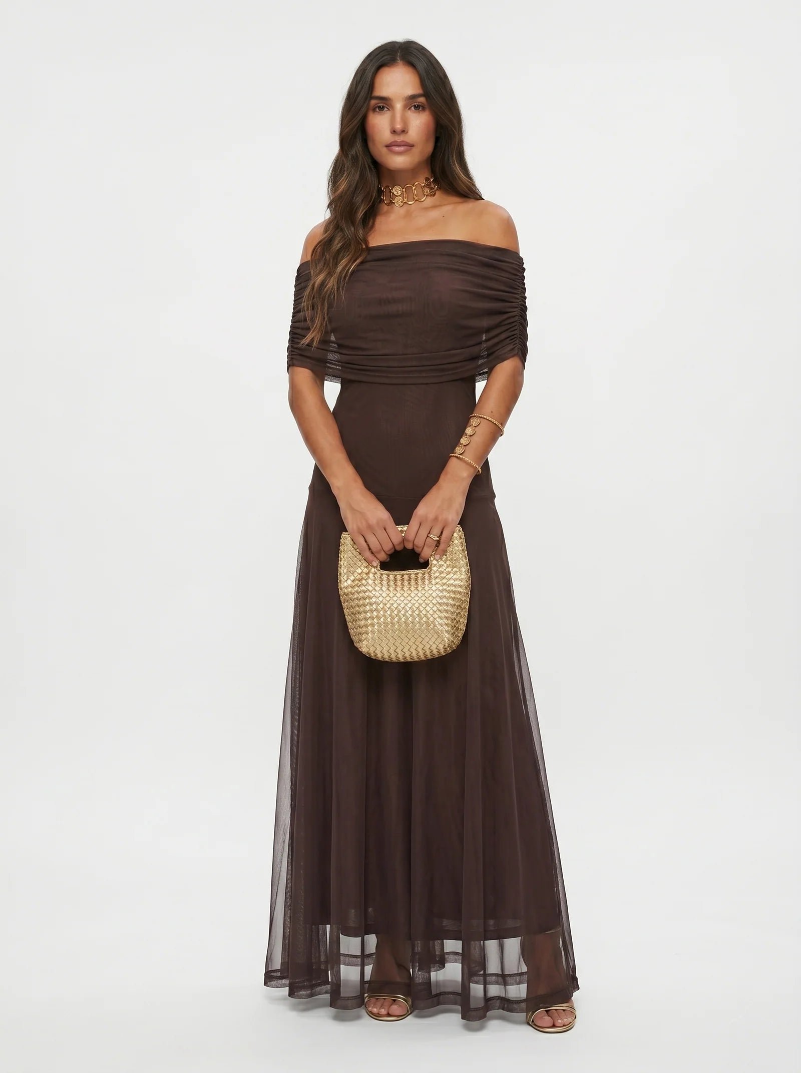 Vestido Maxi Tie-Dye de Un Hombro Elara