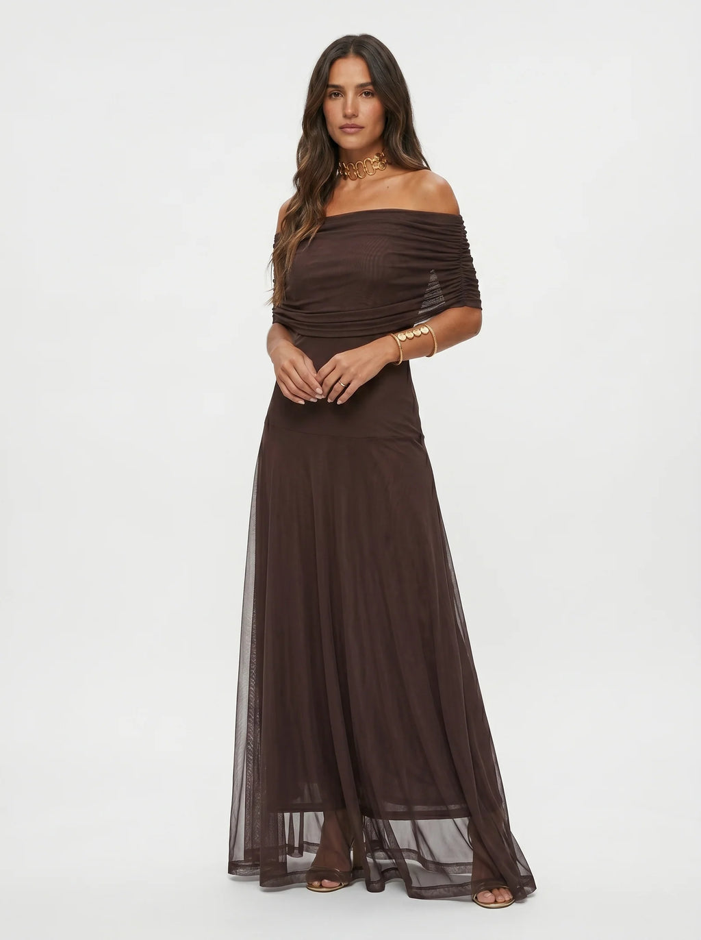 Vestido Maxi Tie-Dye de Un Hombro Elara