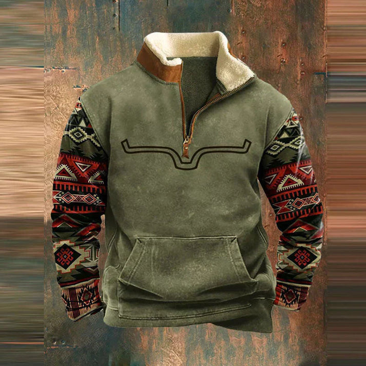 Jersey Forrado con Media Cremallera y Bolsillo