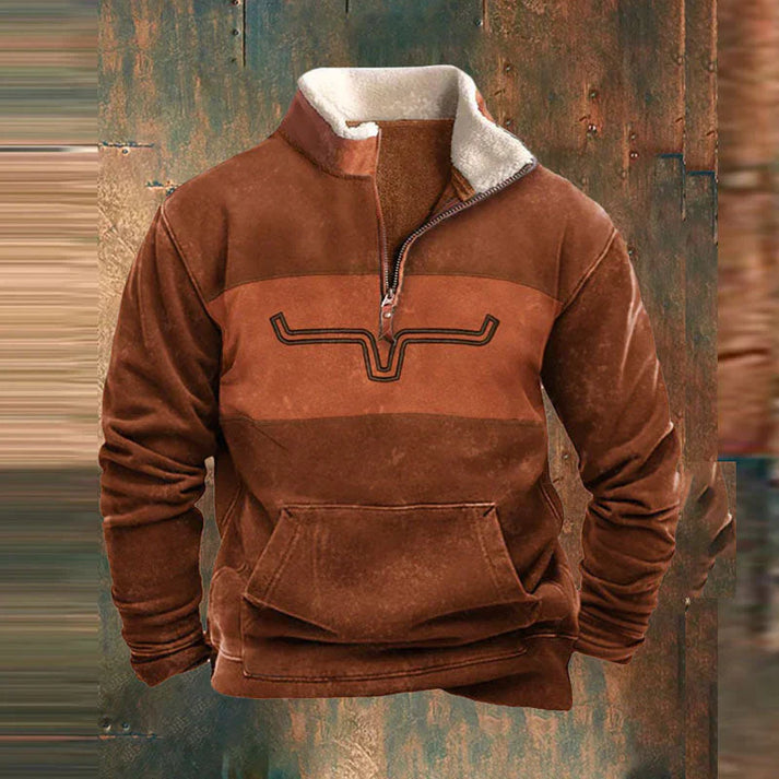 Jersey Forrado con Media Cremallera y Bolsillo