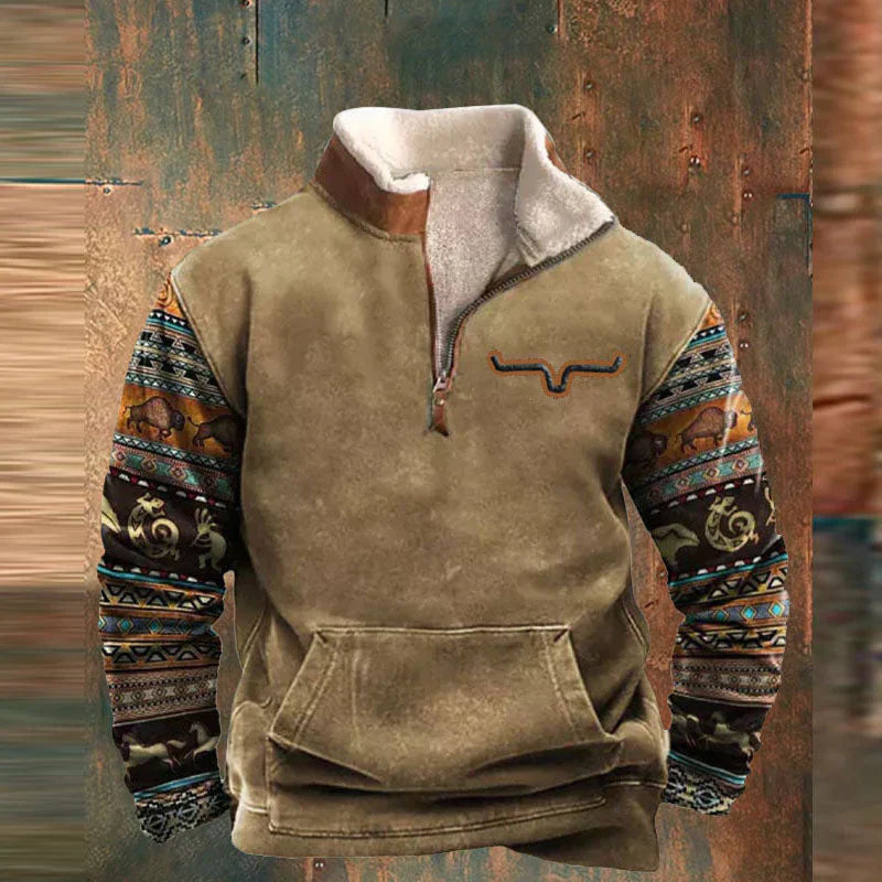 Jersey Forrado con Media Cremallera y Bolsillo