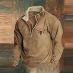 Jersey Forrado con Media Cremallera y Bolsillo