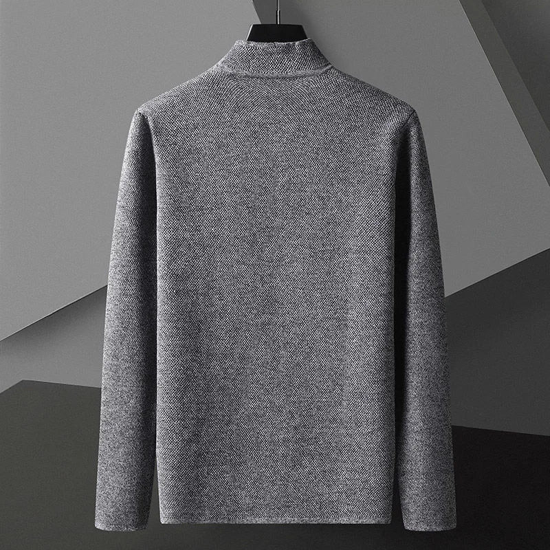 Chaqueta de Punto de Lujo con Cuello Alto