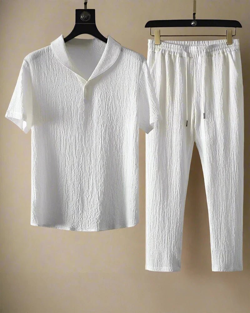 Conjunto de algodón texturizado Porticello - LOVRA DESIGN