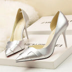Monroe Patent Stiletto Pumps