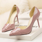 Monroe Patent Stiletto Pumps