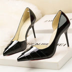 Monroe Patent Stiletto Pumps