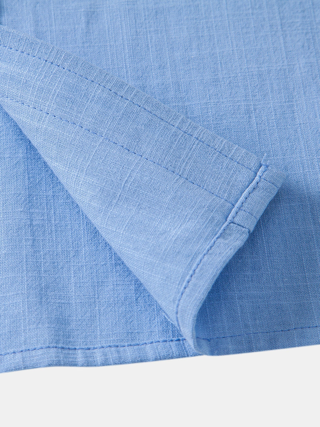 Camisa de manga corta con botones y efecto lino