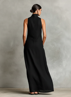 Minimalist long black dress