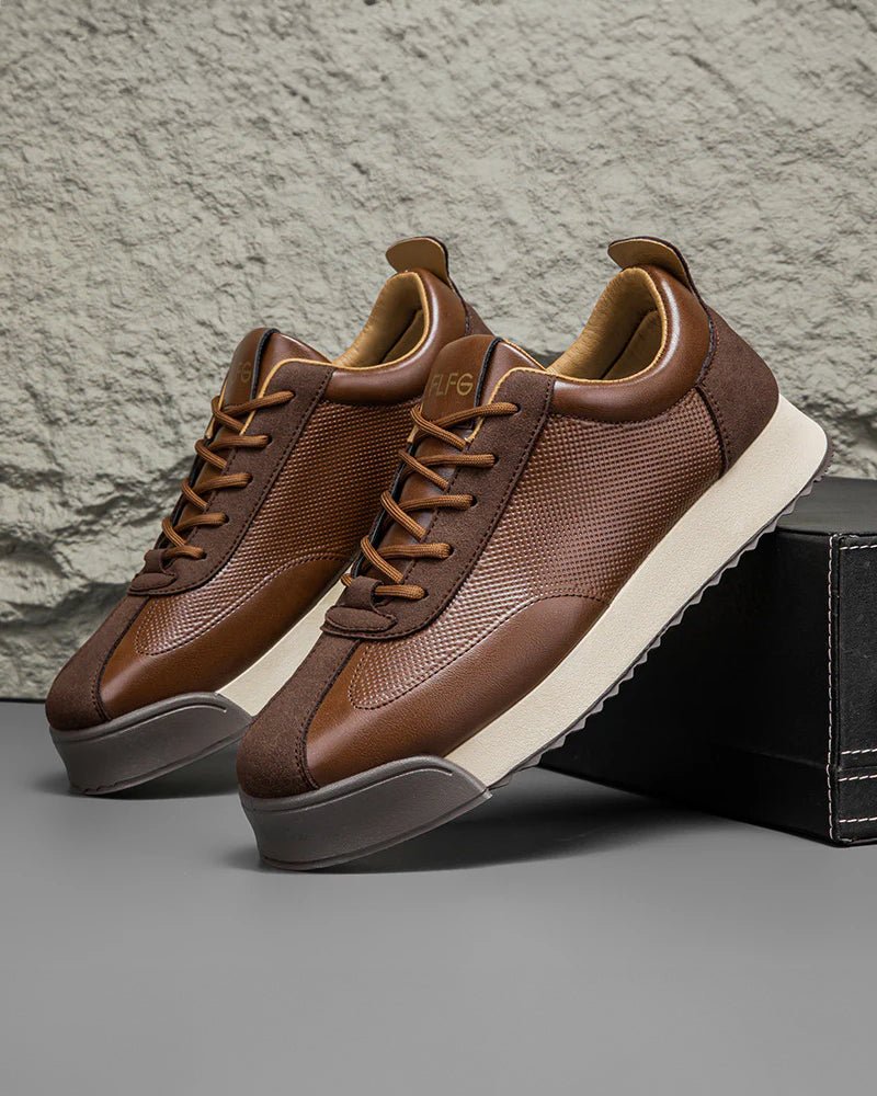 Zapatillas de piel con paneles Zanello - LOVRA DESIGN