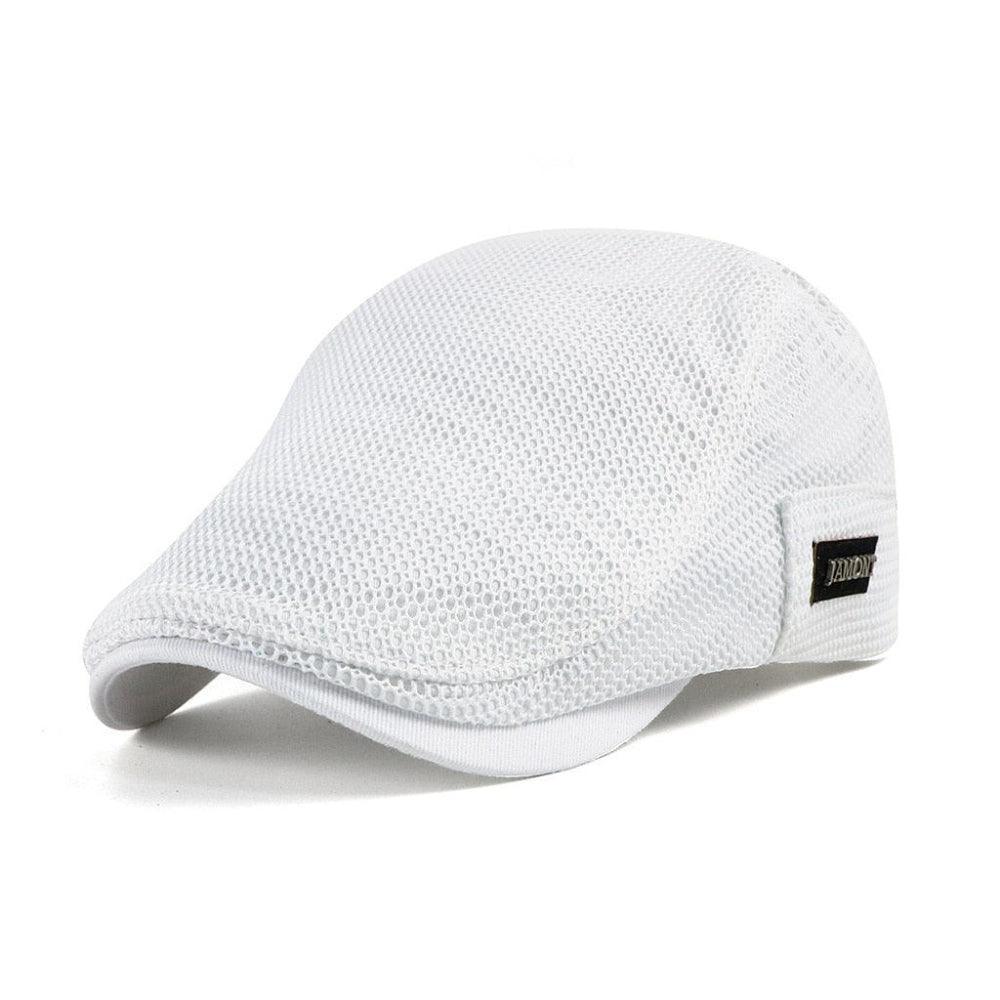 Gorra plana malla informal para hombre