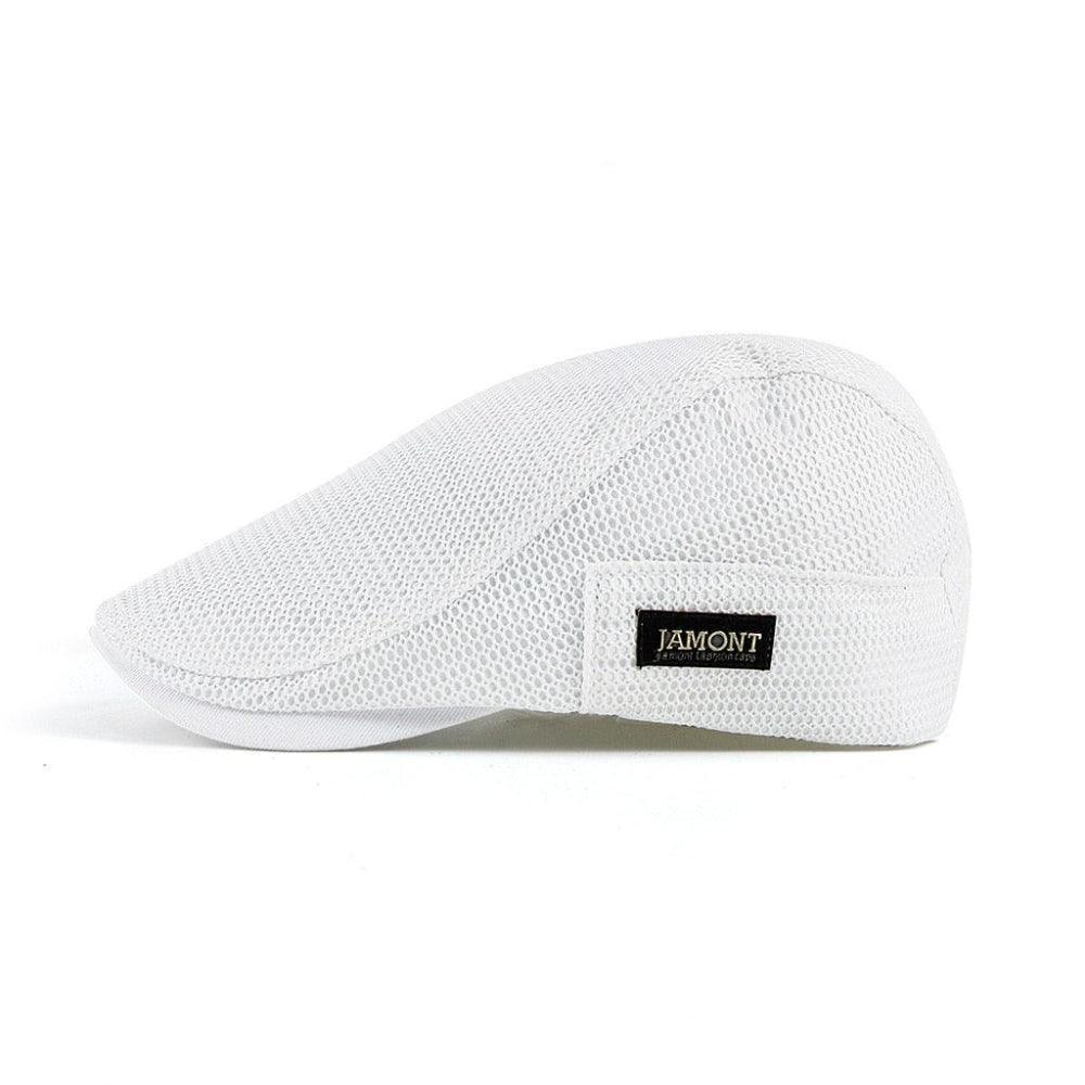 Gorra plana malla informal para hombre