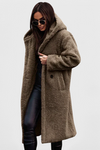 Mila Long Coat in Soft Fur with Casual Cut
