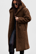 Mila Long Coat in Soft Fur with Casual Cut