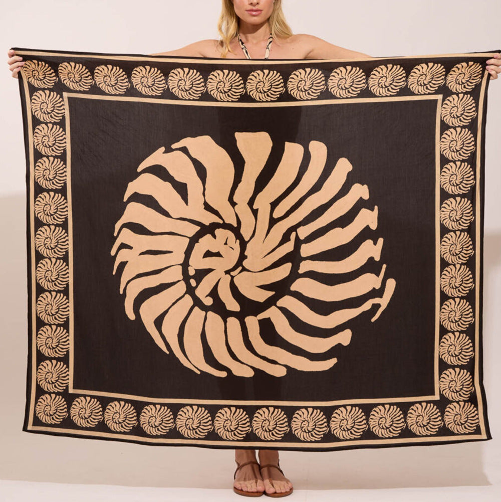 Bañador estampado concha - pareo