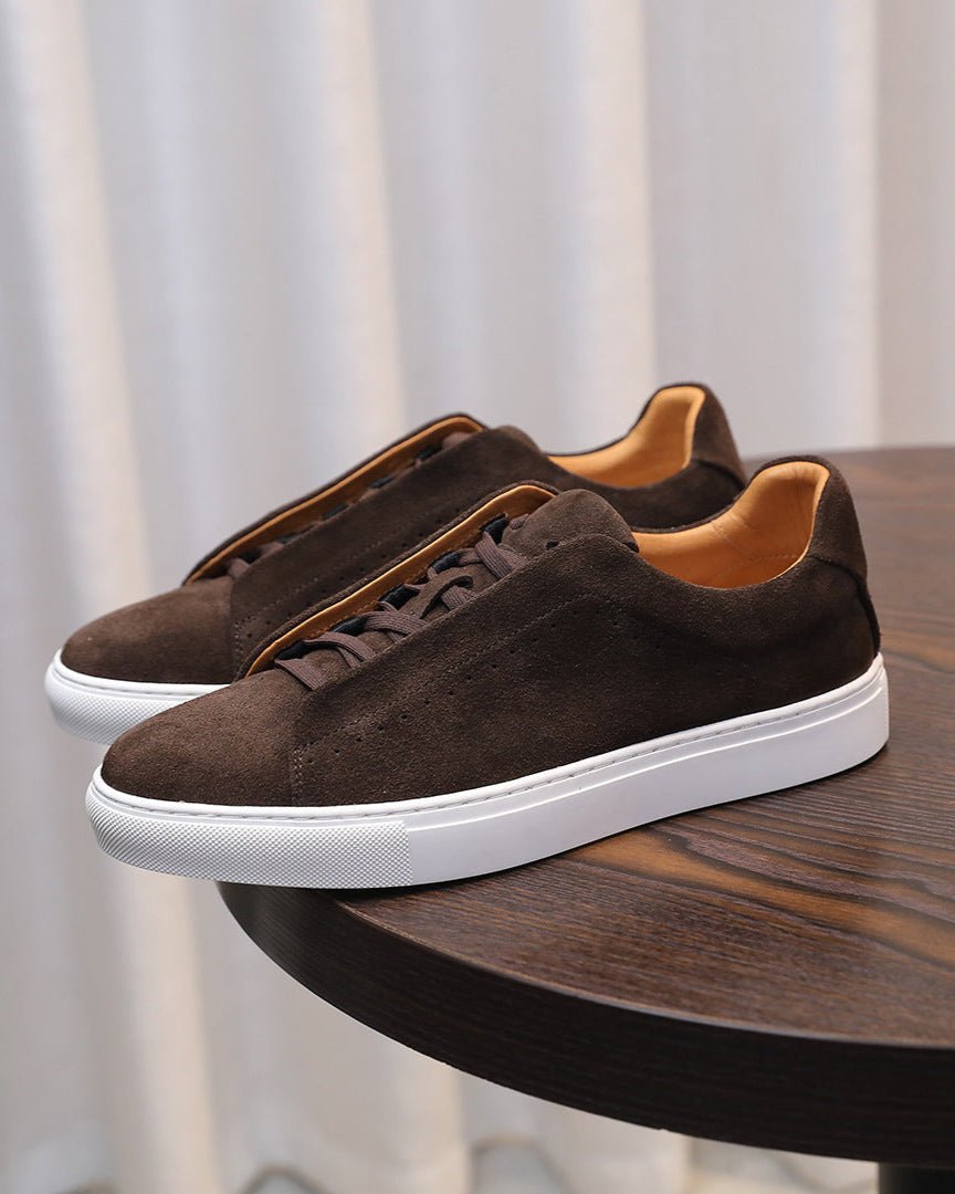 Zapatillas bajas de ante Osborne - Marrón - LOVRA DESIGN