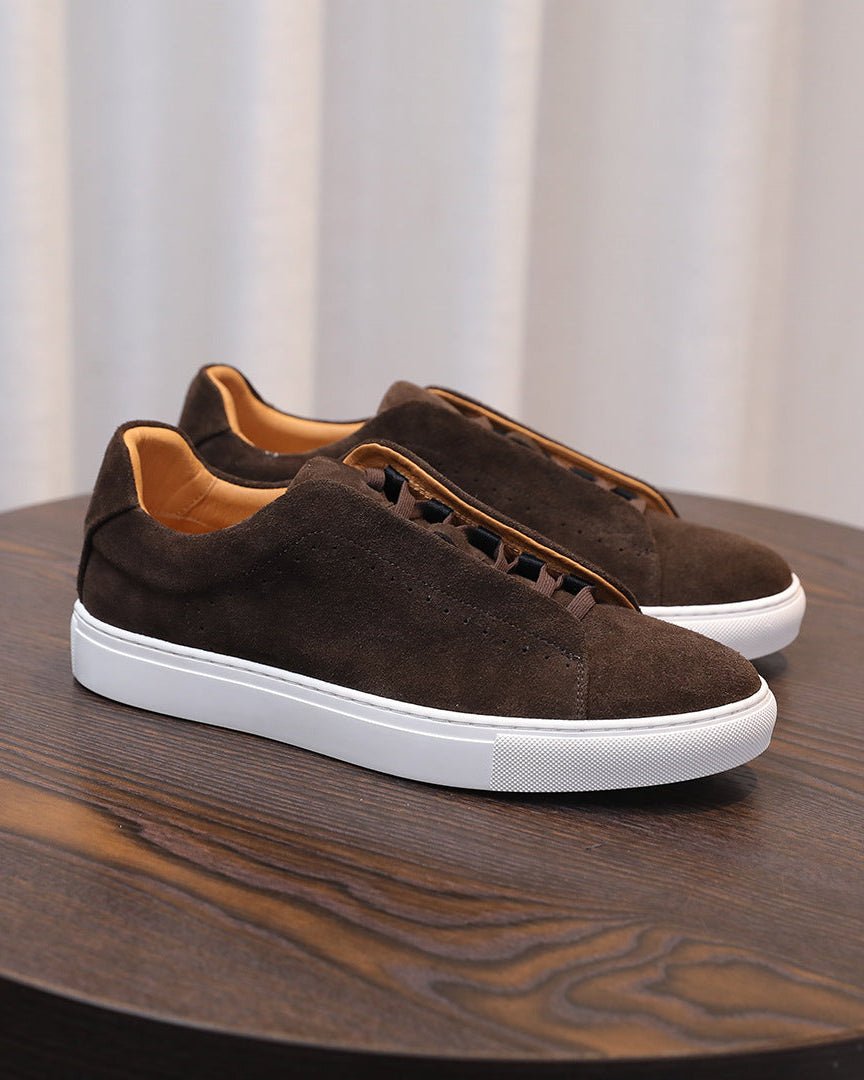 Zapatillas bajas de ante Osborne - Marrón - LOVRA DESIGN