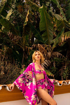 Riviera Bikini Cover - up Set - Pink - LOVRA DESIGN