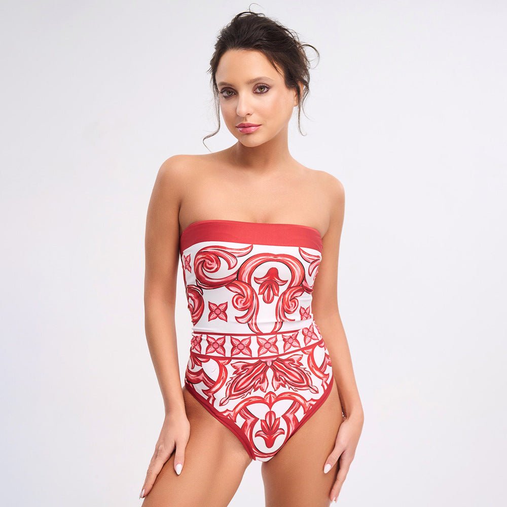 Seaside Rouge Swimsuit Set - Red - LOVRA DESIGN