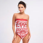 Seaside Rouge Swimsuit Set - Red - LOVRA DESIGN